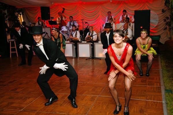 Doin' the Charleston!  We have the very best dancers to teach your guests the dance that made our city famous; What prohibition?