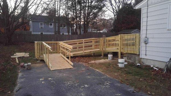 Built handy cap ramp for a customer.