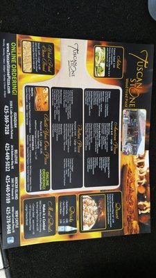 Take Home Menu