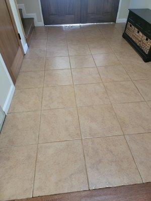 After tile  cleaning