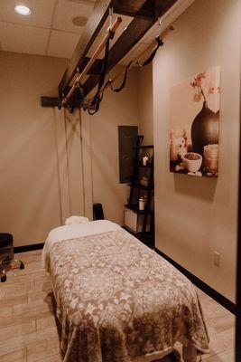 Have you tried Ashiatsu massage? We use overhead bars to balance while applying gentle but firm pressure with the feet.