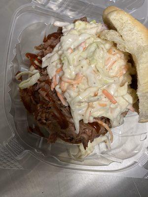 Pit beef with homemade slaw!