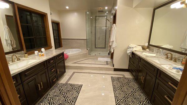 Every inch of our bathroom was done by Voge Inc. We also added a jacuzzi!