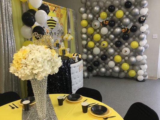 Bumble bee babyshower @Rachelle Banquet Hall