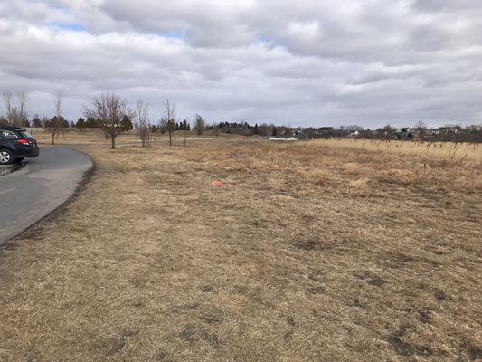 It's winter so everything is dormant, which is good to watch out for pooper on the ground.