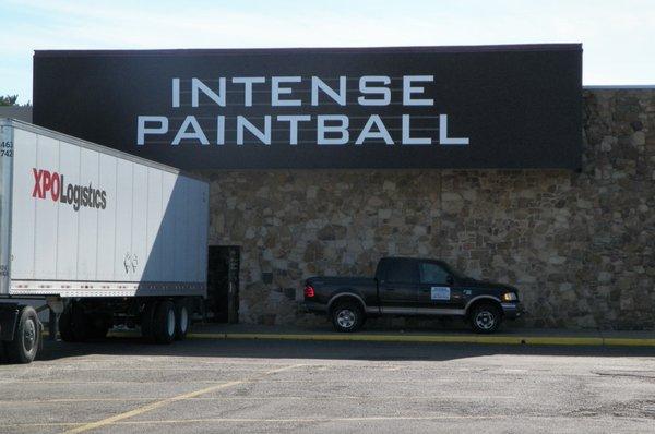 Flat letters on the building fascia