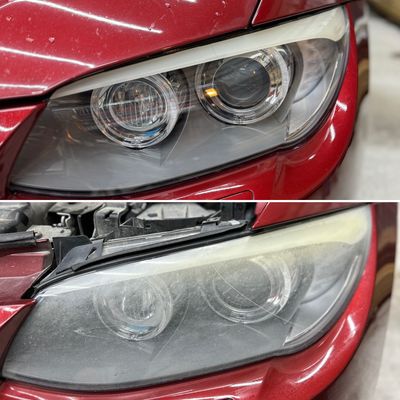 BMW headlights restored