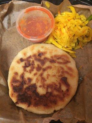 Pork cheek pupusa. It was tasty!