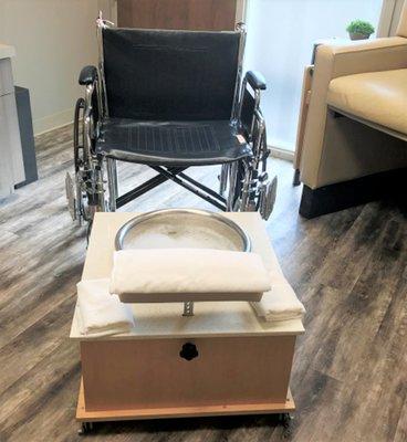 Using a wheelchair? Not a problem for our pedicures!