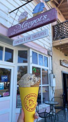 Kauai Pie scoop in a waffle cone