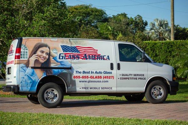 Glass America branded vehicles