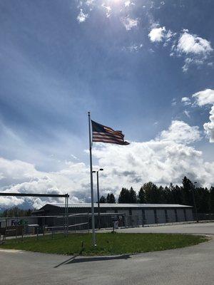 Ponderay, Idaho Fedex distribution center, Chris and Ed installed this new pole, they were thrilled!l 2016