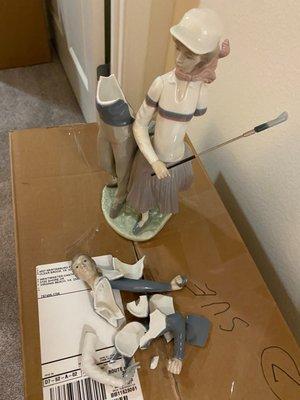 Broken Lladro- dropped by the driver