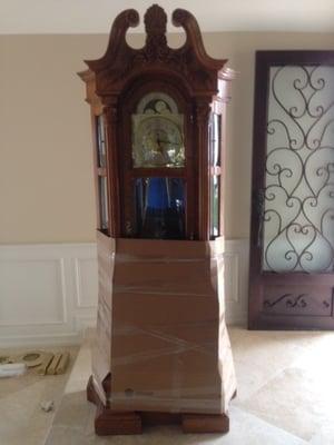 Our expensive antique clock got to our new home safe and sound