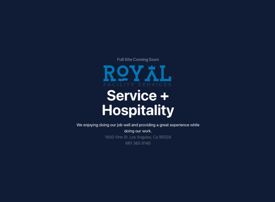 Welcome to Royal! Great service and memorable hospitality. We enjoy doing the dirty work ;)