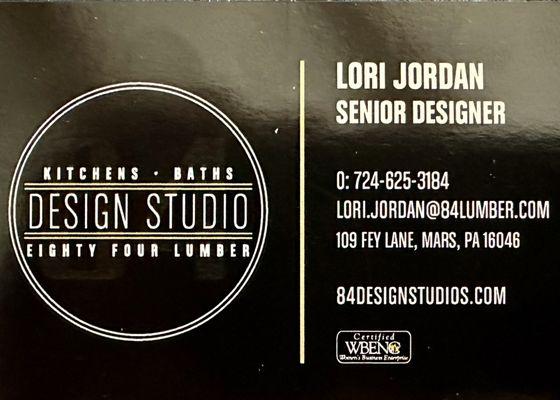 Business card for design studio for kitchens and baths