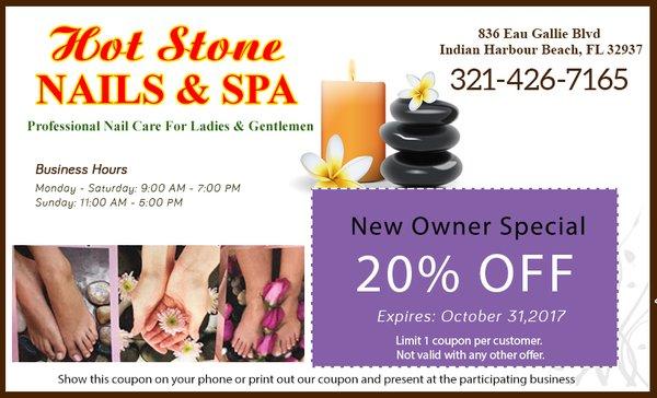 Special from Hot Stone Nails &  Spa - Indian Harbour Beach, FL 32937