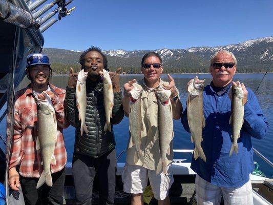 Our take-home catch ended up being 7 good-sized lake trout, the largest of which was about 7 pounds.