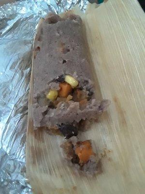 Sweet Potato and Black Bean Tamale