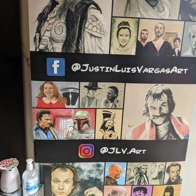 Justin Luis Vargas Art, the owner and artist.