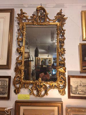 George II giltwood mirror.  Original gilding and mirror plate!