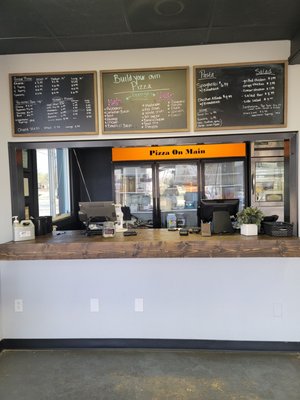 Order window with menu above.