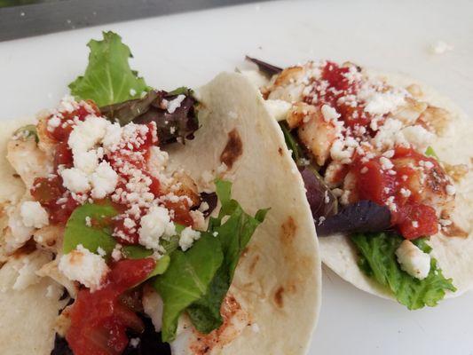 Blackened lionfish tacos