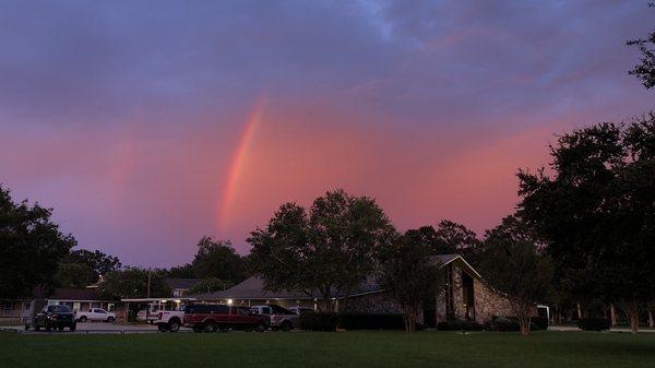 Beautiful evening working at the church