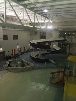 Partial pool view from second floor.