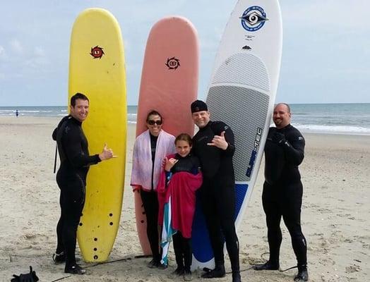 Great day for a surf lesson with Kirk from island revolution