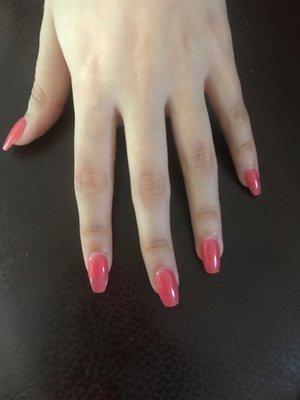 Coffin-shaped nails #149 Dip