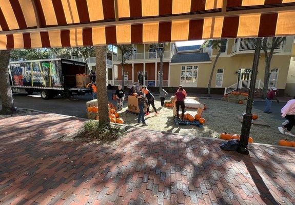 Our annual Pumpkin Patch Customer appreciation party in front of the Haile Village Center Office.