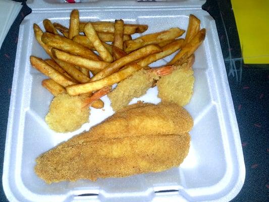 Catfish, shrimp and fries