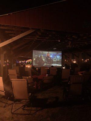 Movie Night in the Middle of the Campgrounds