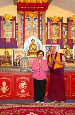 Head monk with a believer