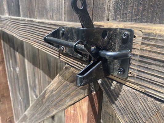 A beautiful latch that was finally installed correct.