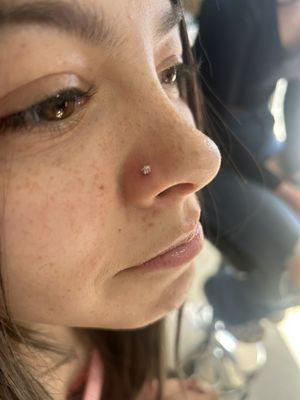 Nose piercing