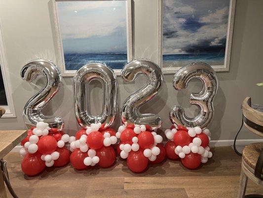 Custom balloon numbers