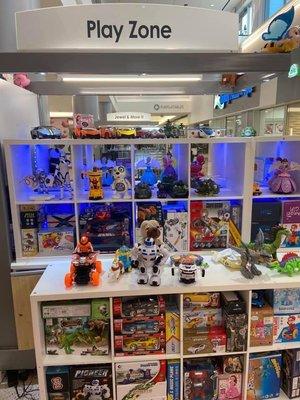 Are toy store kiosk with are large variety of all the best toys.