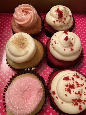 Strawberry Cupcake, Key Lime, Pink Vanilla Cupcake, Red Velvet Cupcake