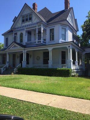 The front of the mansion