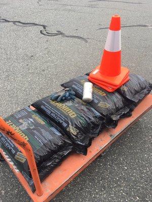 400lbs of asphalt for a "quick fix!"