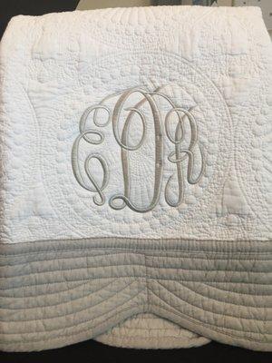 Special Keepsake!  Baby Quilt, custom embroidery!