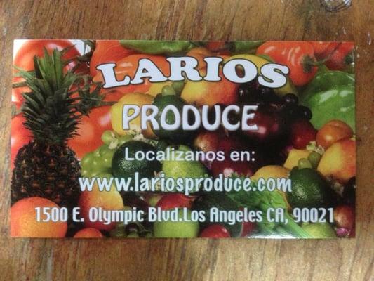 LARIOS PRODUCE (213) 683-8380