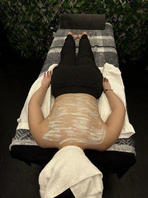 Back facials are a great way to cleanse and exfoliate those hard to reach areas.