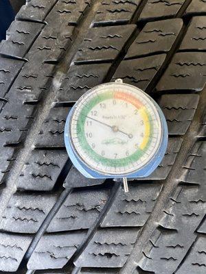 Tire depth