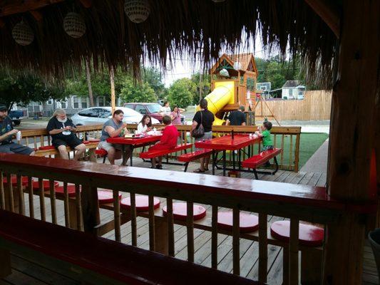 Patio with nice small kids play house