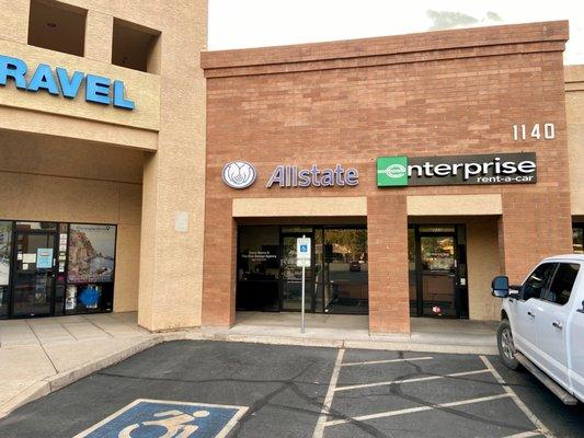 Allstate next door to Enterprise Car Rental