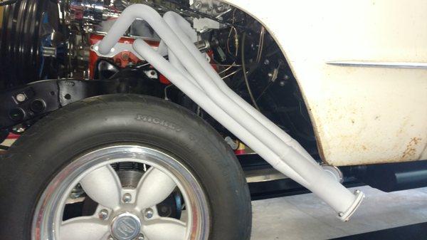 Custom fender well headers on a 1963 Bel-Air wagon