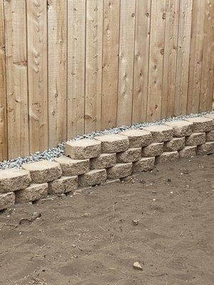 New retaining wall